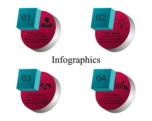 Visualização Dados Negócios Infográficos Esquema Processo Elementos Com Ajuda Gráficos — Vetor de Stock