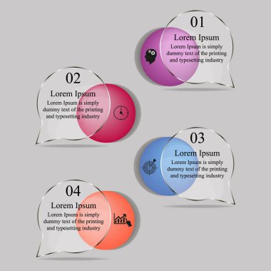 İş verisi görselleştirme, bilgi grafikleri. Grafik, diyagram, altı aşamada rakamlar, sayılar, varyantlar, metin, simgeler, parçalar yardımıyla elemanların süreci şeması. Sunum için iş vektörü.