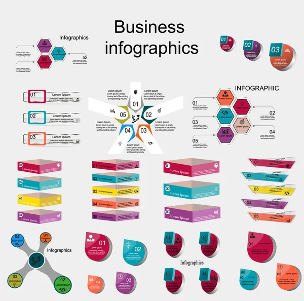 Visualização Dados Negócios Infográficos Esquema Processo Elementos Com Ajuda Gráficos — Vetor de Stock