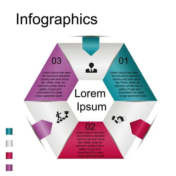 Visualisering Forretningsdata Infografi Skjema Prosessen Med Elementer Ved Hjelp Grafikk – stockvektor