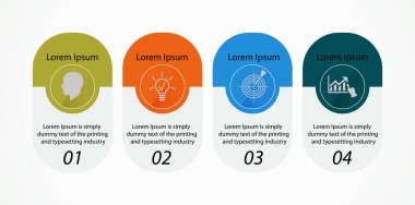 İş verileri görselleştirme, bilgi grafikleri. Grafiklerin, diyagramların, sayıların, varyantların ve parçaların yardımıyla elementlerin sürecinin şeması. Sunum için iş vektörü.
