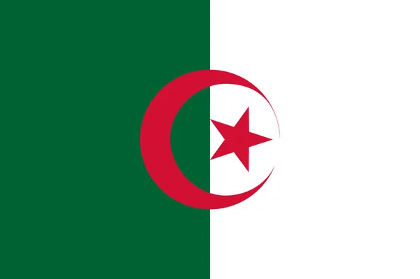 Flagge Algeriens Nationale Symbole Patriotismus Albanien Land Unabhängigkeitstag Landtag Flagge — Stockvektor