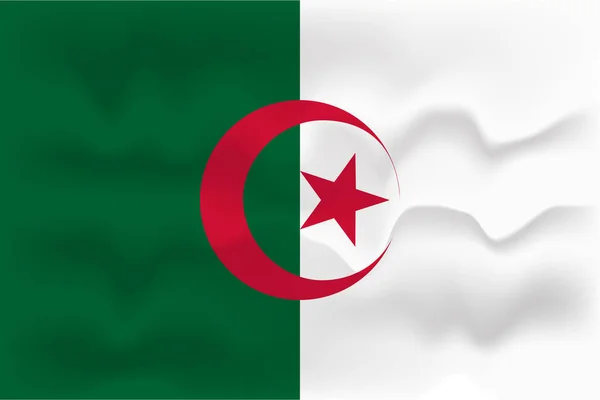 Imagen Muestra Bandera Argelia Símbolos Nacionales Patriotismo Independencia Derecho Una — Archivo Imágenes Vectoriales