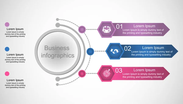 Visualização Dados Negócios Infográficos Esquema Processo Elementos Usando Gráficos Diagramas — Vetor de Stock