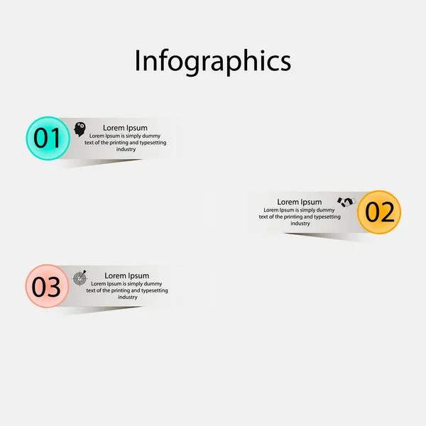 Visualisierung Von Geschäftsdaten Infografiken Schema Des Prozesses Der Elemente Mit — Stockvektor