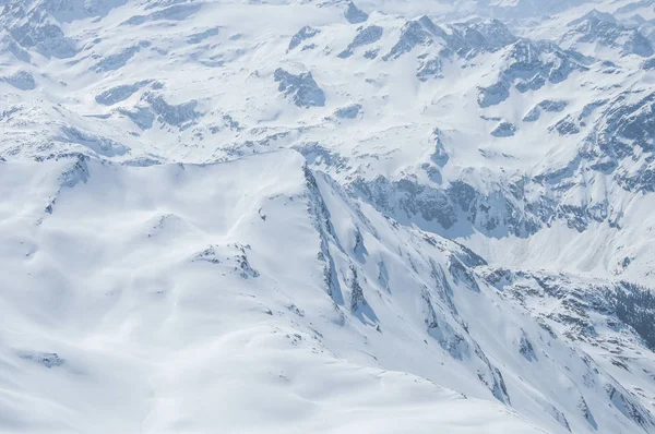 Alpenpanorama Winter Schöne Landschaft Der Tiroler Alpen Vom Gipfel Der — Stockfoto