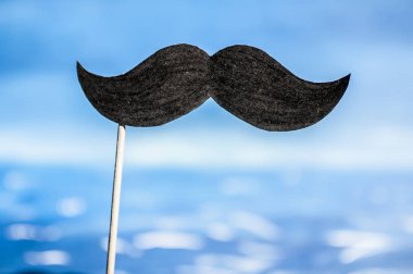 Movember sembolü. Poster ve başlık sayfası. Erkekler Sağlık sorunları, prostat kanseri gibi bilincini.