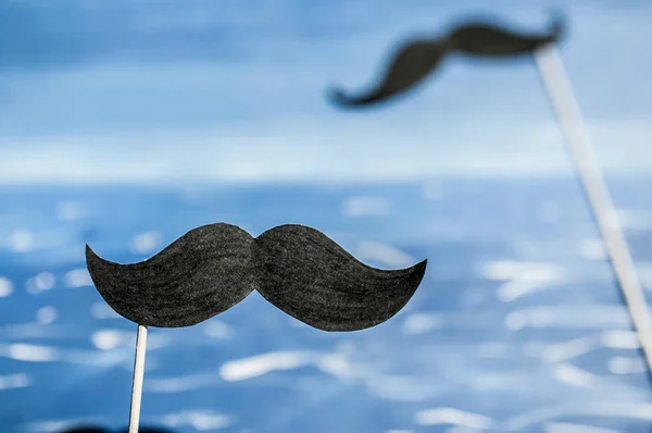 Símbolo Movember Cartaz Banner Sensibilização Para Problemas Saúde Dos Homens — Fotografia de Stock