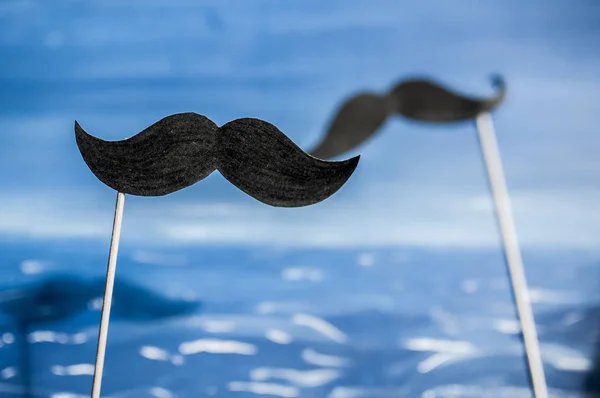 Symbol För Movember Affisch Och Banner Medvetenheten Mäns Hälsa Frågor — Stockfoto