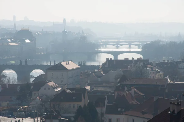 Panoramiczny widok do Pragi — Zdjęcie stockowe