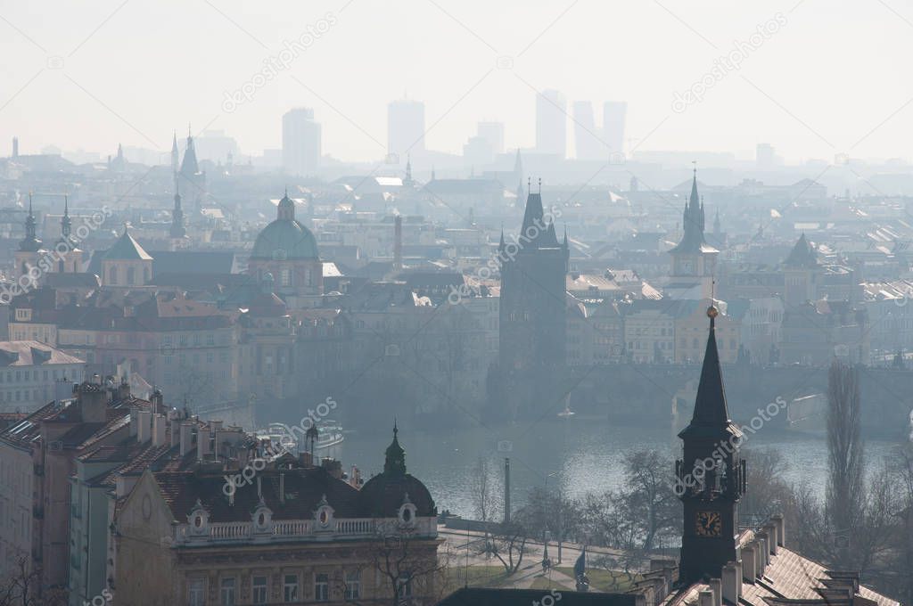 Panorama view to Prague