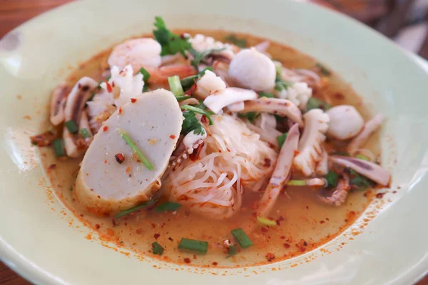 Noodle Spicy Noodel Seafood Noodle — Stock Photo, Image