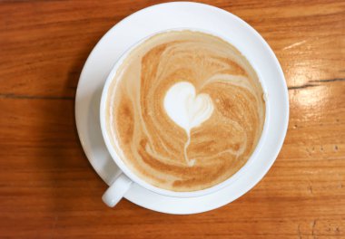 Cappuccino, latte ya da sıcak kahve.