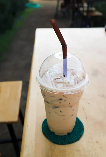 Eisgekühlter Cappuccino Oder Eiskaffee Oder Eisgekühlter Mokka — Stockfoto
