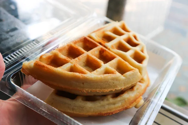 Plastik Kutu Waffle — Stok fotoğraf