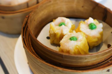 Dim sum veya Çin mutfağının buğulanmış çörek