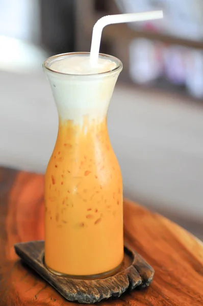 Iced Tea Milk Tea Thai Milk Tea — Stock Photo, Image