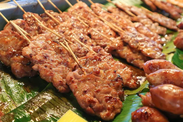 Geroosterd Varkensvlees Gegrilde Varkensvlees Thais Eten — Stockfoto