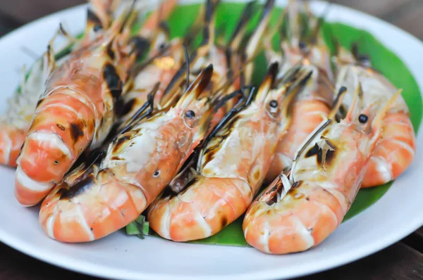 Grillade Räkor Eller Grillade Räkor Eller Grillade Räkor — Stockfoto