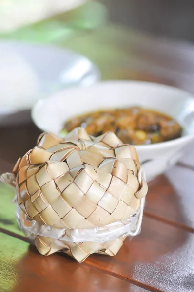 Lepki Ryż Koszyku Tajskie Jedzenie — Zdjęcie stockowe