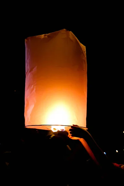 Lámpa Vagy Thai Úszó Lámpás Thai Lantern — Stock Fotó