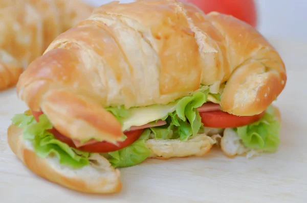 Croissant Croissant Sandwich Sandwich Fromage — Photo