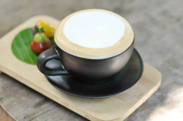 Hot Coffee Hot Cappuccino Dessert — Stock Photo, Image