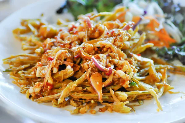 Fried vegetable salad or vegetable salad — Stock Photo, Image