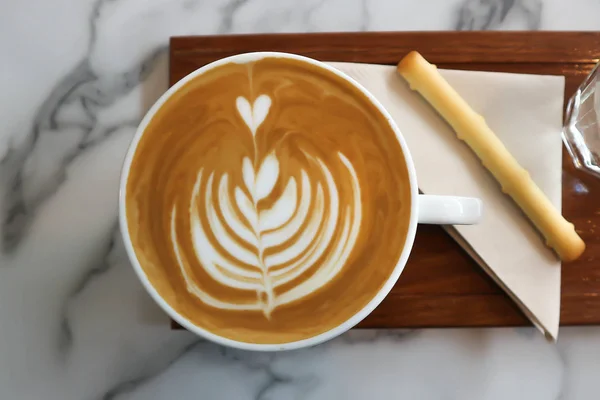 Kawa, cappuccino lub Gorąca kawa — Zdjęcie stockowe