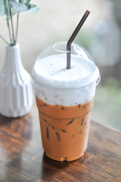 Iced tea ,milk tea or thai tea — Stock Photo, Image