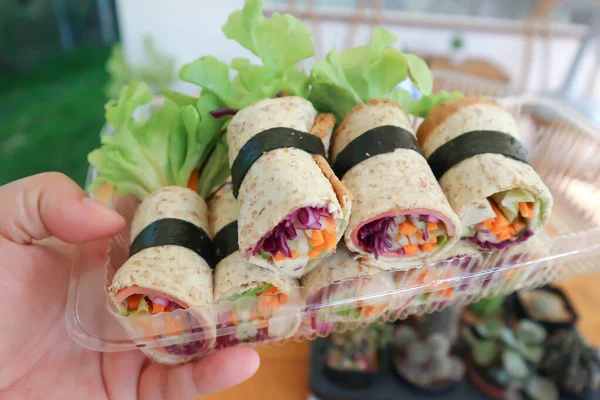 Bread Roll Rolls Vegetable Roll Box — Stock Photo, Image