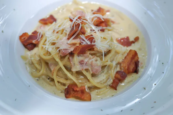 Spaghetti Spaghetti Carbonara Pasta Carbonara — Stock Photo, Image