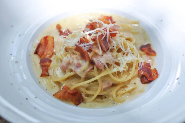 Spaghetti Spaghetti Carbonara Pasta Carbonara — Stock Photo, Image