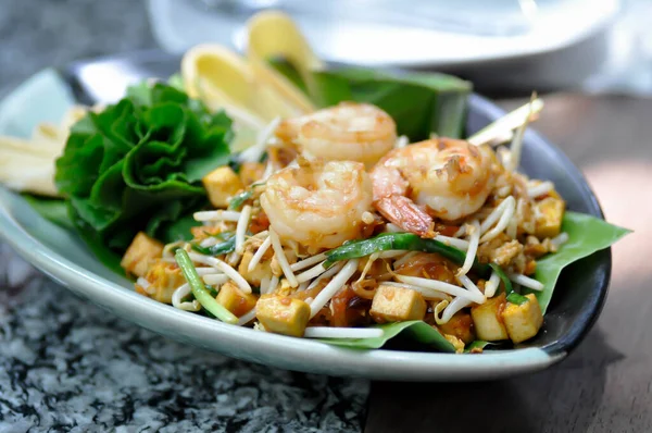 Shrimp Noodles Stir Fried Noodles Thai Noodles Pad Thai — Stock Photo, Image