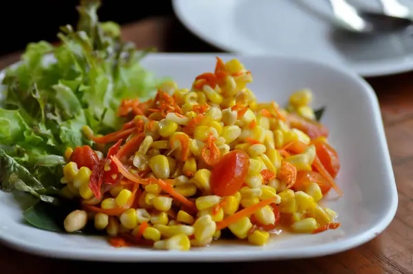 corn salad, vegetable salad or spicy salad