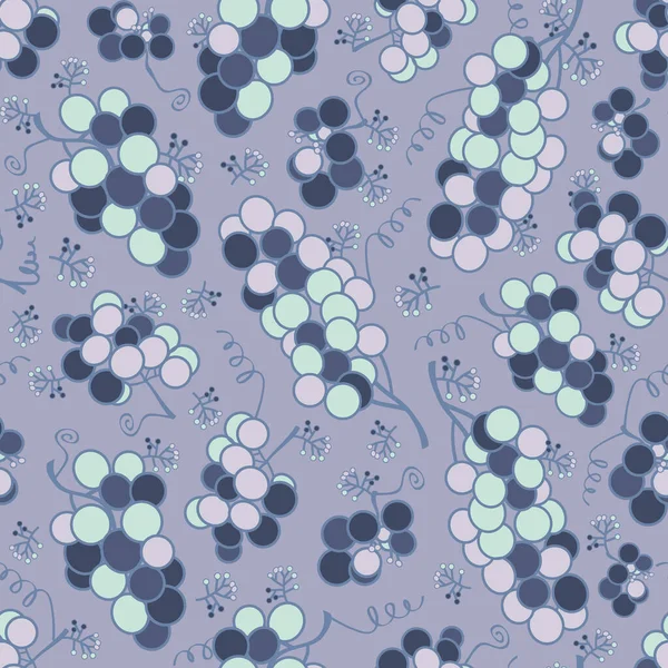 Vektör mor üzümler pürüzsüz desen yazdırma arkaplanı.