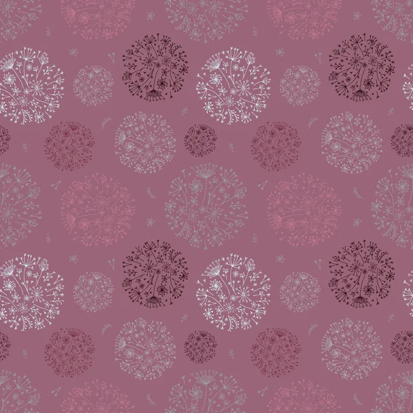 Fleurs vectorielles en bobbles sans couture motif impression arrière-plan. — Image vectorielle