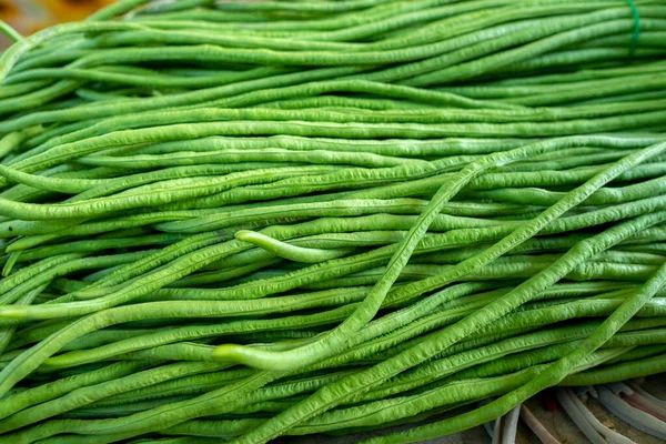 Organic Green Yardlong Beans Close Shot — Stock Photo, Image