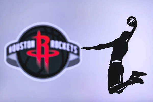 Nova Iorque Eua Jun 2020 Houston Rockets Logotipo Clube Basquete — Fotografia de Stock