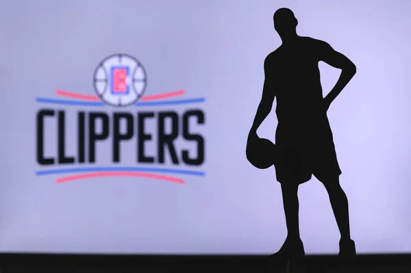 New York Usa Června 2020 Los Angeles Clippers Logo Profesionálního — Stock fotografie