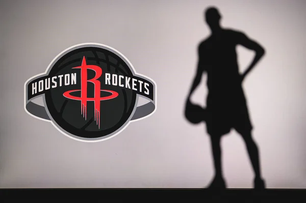 New York Usa Června 2020 Houston Rockets Logo Profesionálního Basketbalového — Stock fotografie