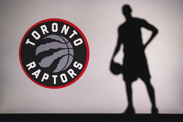 New York Usa Jun 2020 Toronto Raptors Logo För Professionell — Stockfoto