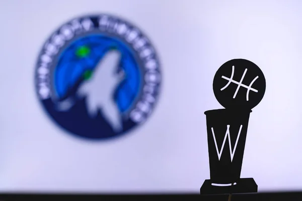 New York Usa Giugno 2020 Minnesota Timberwolves Basketball Club Sullo — Foto Stock