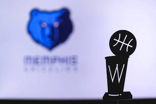 New York Abd Haziran 2020 Beyaz Ekranda Memphis Grizzlies Basketbol — Stok fotoğraf