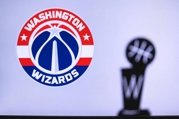 New York Abd Haziran 2020 Beyaz Perdede Washington Wizards Basketbol — Stok fotoğraf