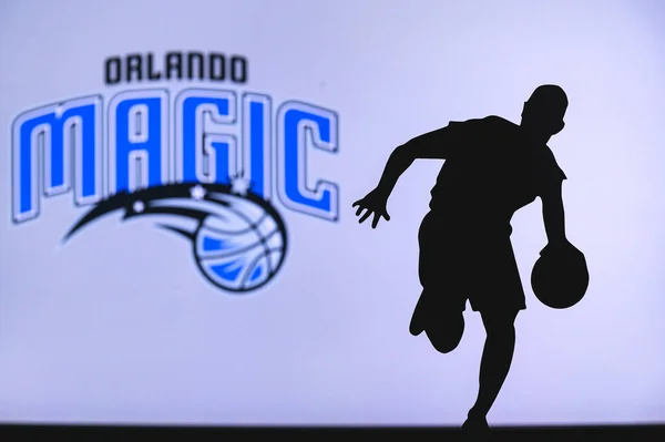 New York Usa Jun 2020 Orlando Magic Basketklubbs Logo Och — Stockfoto