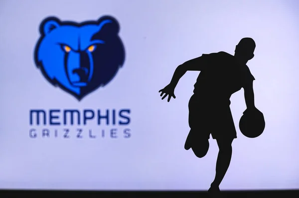 New York Usa Jun 2020 Memphis Grizzlies Basketklubbs Logo Och — Stockfoto