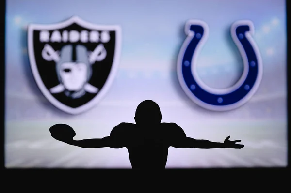 Las Vegas Raiders Kontra Indianapolis Colts Nfl Játék Amerikai Futball — Stock Fotó