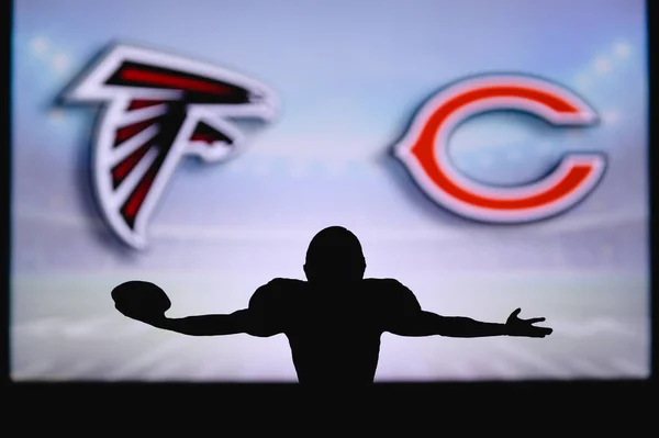 Atlanta Falcons Kontra Chicago Bears Nfl Játék Amerikai Futball Liga — Stock Fotó