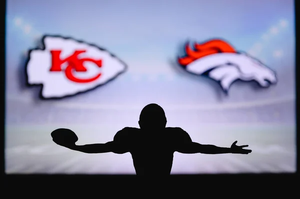 Kansas City Chiefs Denver Broncos Jogo Nfl Jogo Liga Americana — Fotografia de Stock